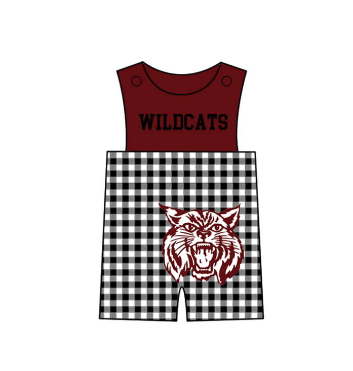 Custom moq 5 mix size milk silk summer teams baby girl boys clothes Dark Red Black and white checkered short sleeve shorts sets 3 and dress and rompers 2 series