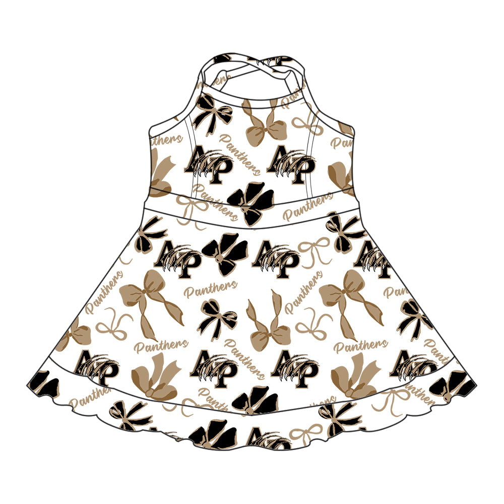 Custom moq 5 mix sizes summer teams baby girls clothes team khaki short sleeve skirts shorts sets 1 and skirts sets 2 and dress 1 and dress 2 and dress 3 and dress 4-25.6.11