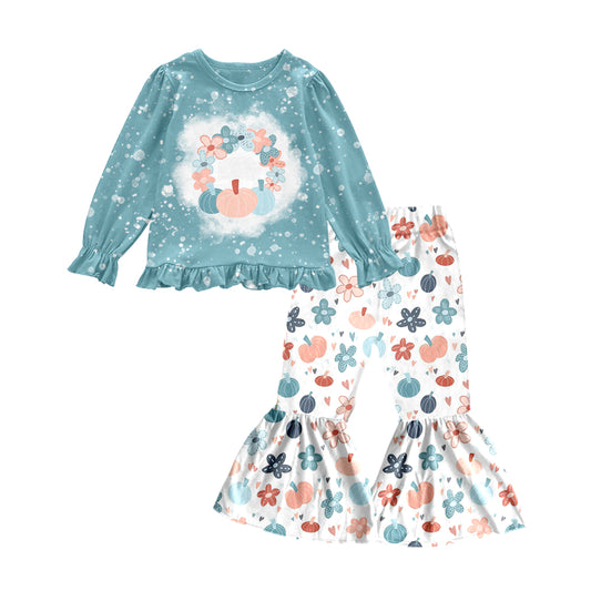 5.27 custom each style moq 5eta 4-5week deer baby girls clothes sky blue long sleeve pants outfits