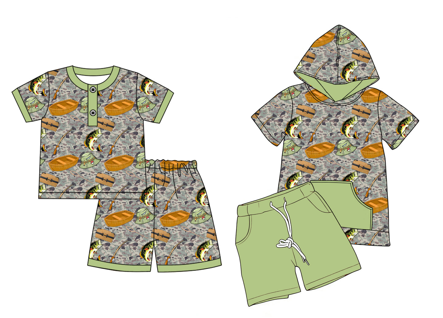 26.1.9 custom each style moq 5 eta 6-8week Sibling Sister fishing baby boy short sleeve shorts sets and romper match design