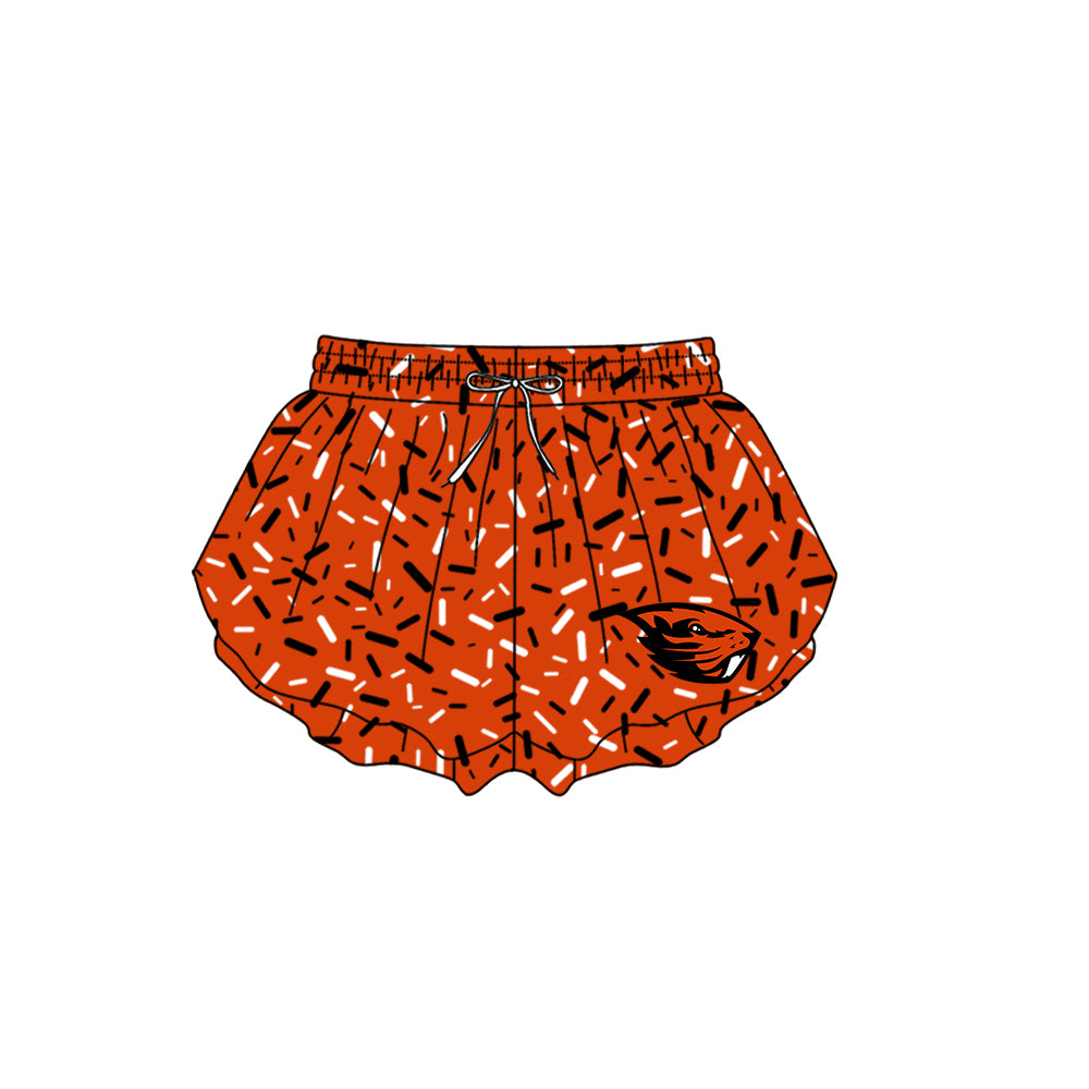 Custom moq 5 mix size milk silk summer teams Camo Hooded Short Sleeve Top Shorts Set Orange-Red Ice Cream Drips Hooded Top with Matching Shorts For Baby