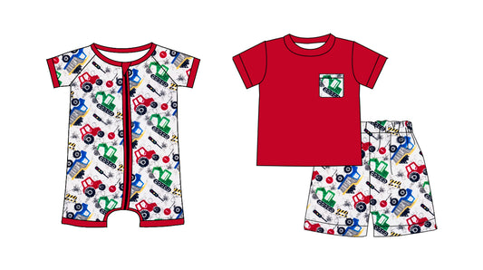 25.11.11 custom each style moq 5 eta 6-8 week Sibling Sister baby boy short sleeve shorts sets and boy rompers match family design