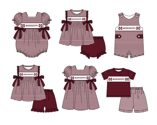 Custom moq 5 mix size milk silk summer teams baby girl boys clothes red short sleeve shorts sets 2 and brief sets and dress and rompers 2 series