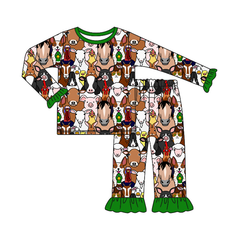 8.22 custom each style moq 5eta 4-6week Sibling Sister animal baby girls sets and rompers match family design