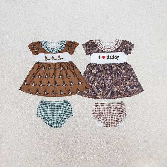 RTS NO MOQ Sibling Baby Girls Ducks Sibling Rompers Clothes Sets