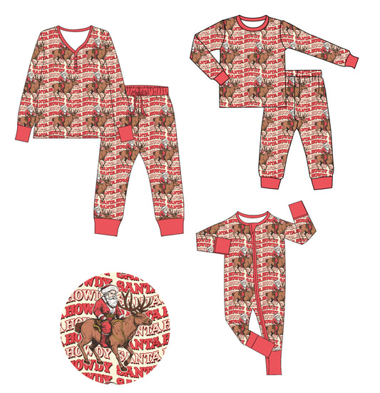 25.9.12 custom each style moq 8 eta 6-8week Sibling Sister riding horse baby long sleeve pants sets and romper and adult set match design