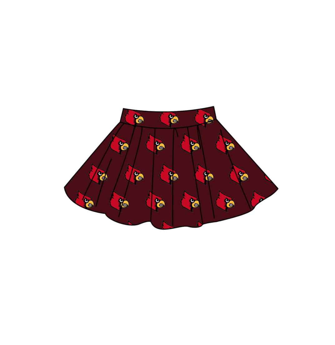Custom moq 5 mix size summer teams Baby Girls Solid Color Summer Casual Team Skirt