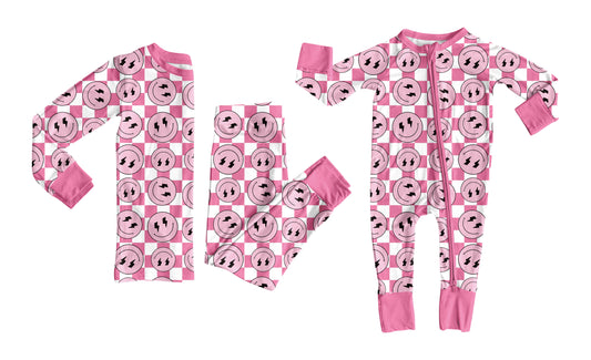 25.8.13 custom each style moq 5eta 4-6week Sibling Sister smiley baby girl long sleeve pants sets and rompers match family design