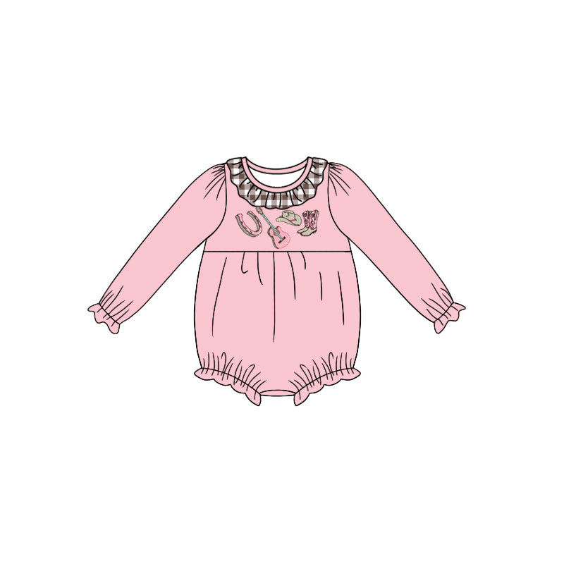 6.12 custom each style moq 5eta 4-6 week Sibling Sister boots pink girls outfits and romper match family design