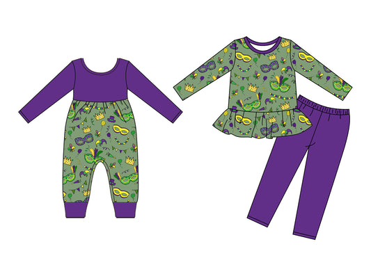 25.9.10 custom each style moq 5eta 4-6week Sibling Sisters baby girl clothes long sleeve pants sets and romper match family design
