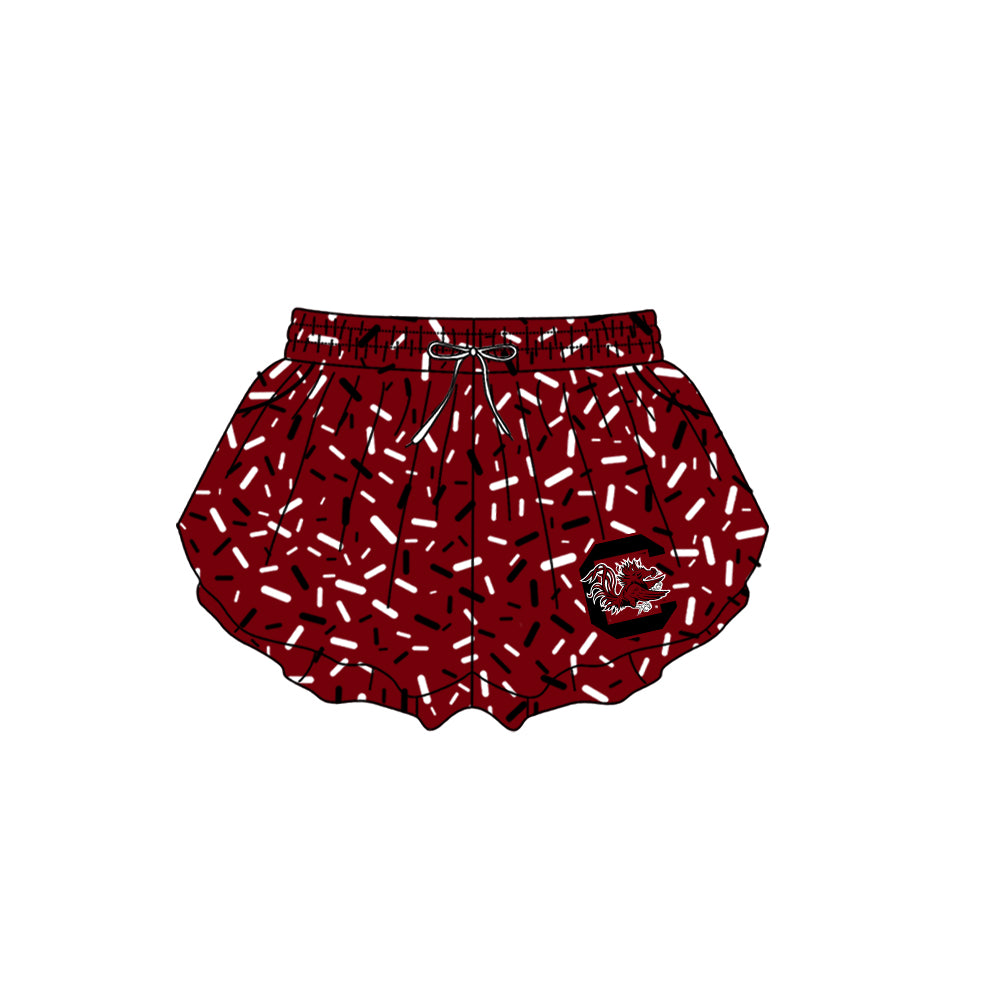 Custom moq 5 mix size milk silk summer teams Baby Camo Hooded Short Sleeve Top and Shorts Set Ice Cream Drips Dark Red Hooded Top with Matching Shorts