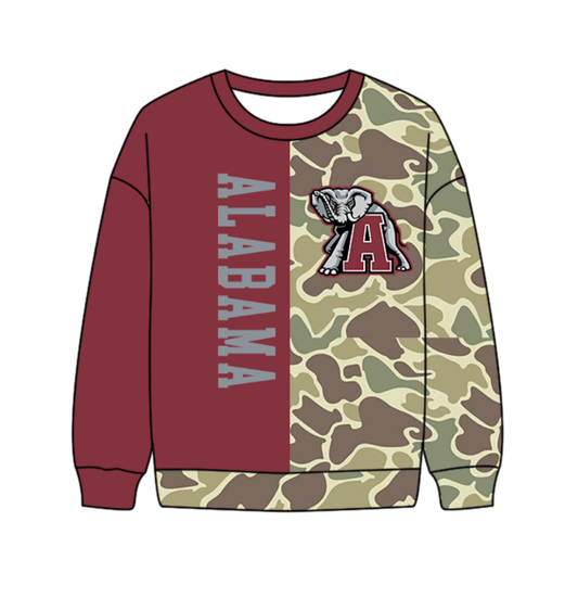 Custom moq 5 mix size milk silk summer team baby boys clothes camouflage long sleeve top-25.10.17