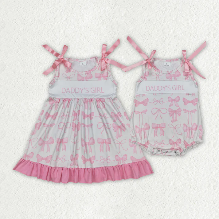 RTS baby girls clothes DADDY GIRL short Sleeve dress romper