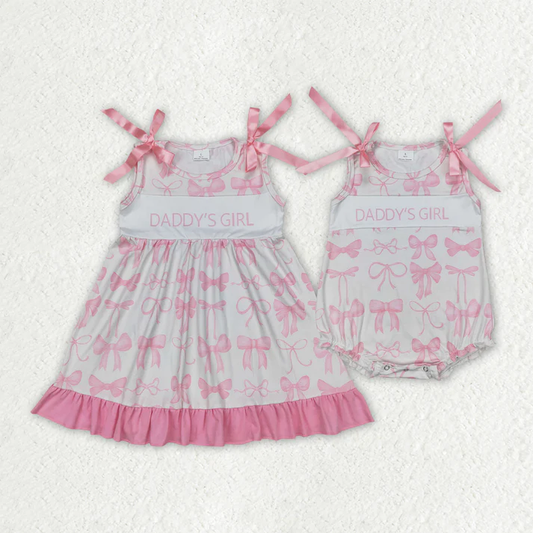 RTS baby girls clothes DADDY GIRL short Sleeve dress romper