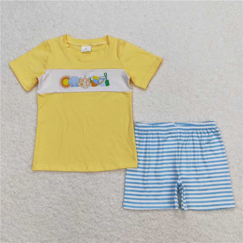 RTSBoys Embroidered Short Sleeve Shorts sets dress romper