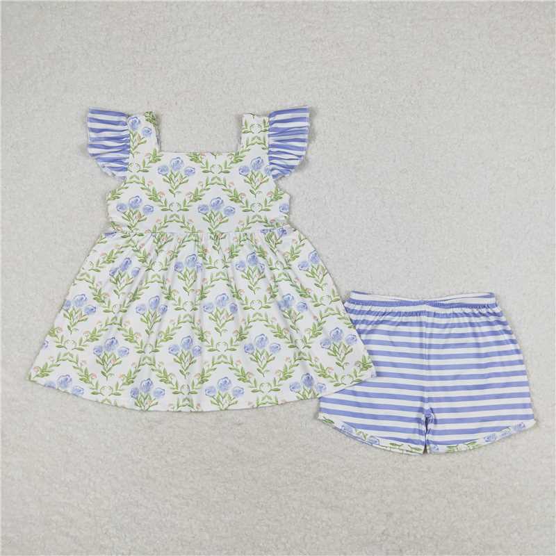 Baby Boys Shirt Shorts Summer floral Rompers Outfits Clothes Sets