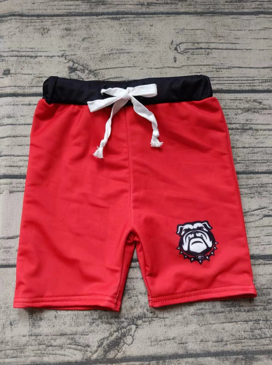 custom moq 5 eta 5weeks mix size team G baby boys clothes red swim trunks shorts