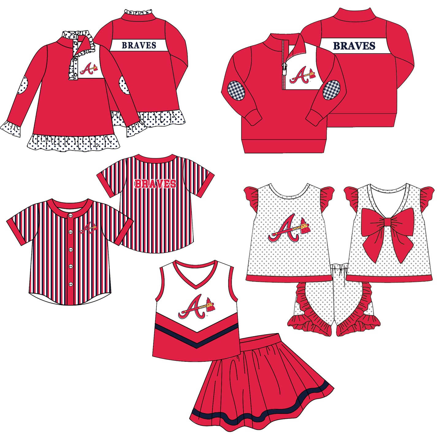 Custom moq 5 mix size milk silk summer teams Girls Long Sleeve Red Top Matching Short Sleeve Set Boys Tops