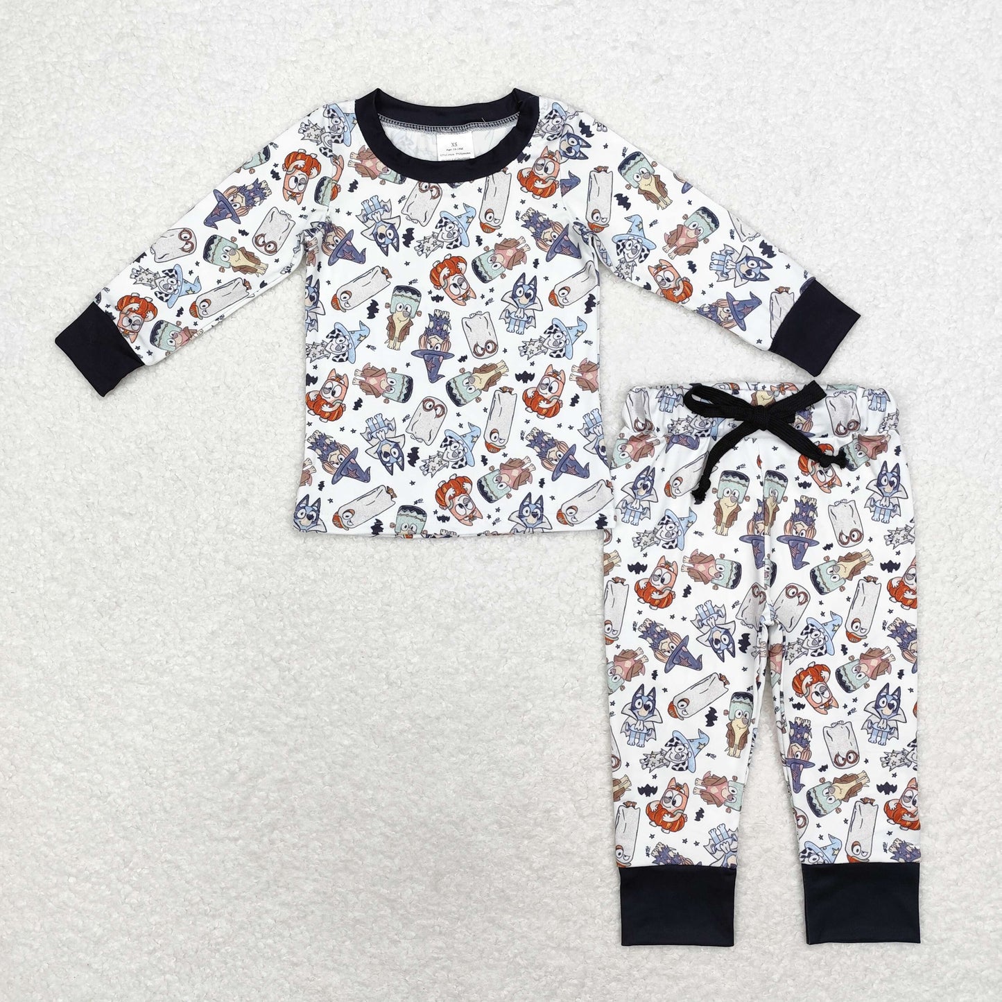rts no moq BLP0720 Halloween bat long-sleeved trousers pajamas set