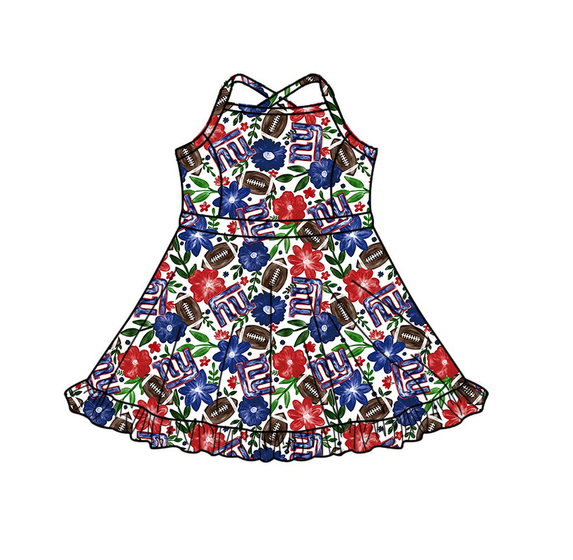 Custom moq 5 mix size milk silk summer teams Baby Girl Navy Blue Sleeveless Top And Shorts Set Sleeveless Skirt Set Yoga Dress Romper