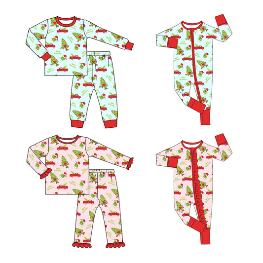 25.7.24 custom each style moq 5 eta 4-6week Sibling Sisters Christmas baby girl long sleeve pants sets 1 and sets 2 and romper 1 and romper 2 match family design
