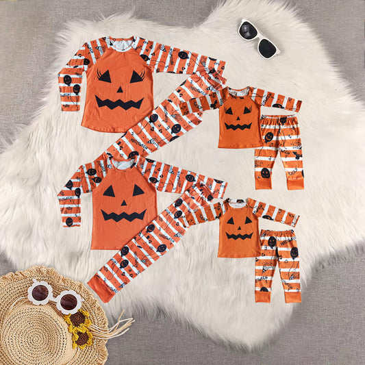 Sibling RTS NO MOQ Adult baby Girls adult halloween long sleeve pants sets and kids sets
