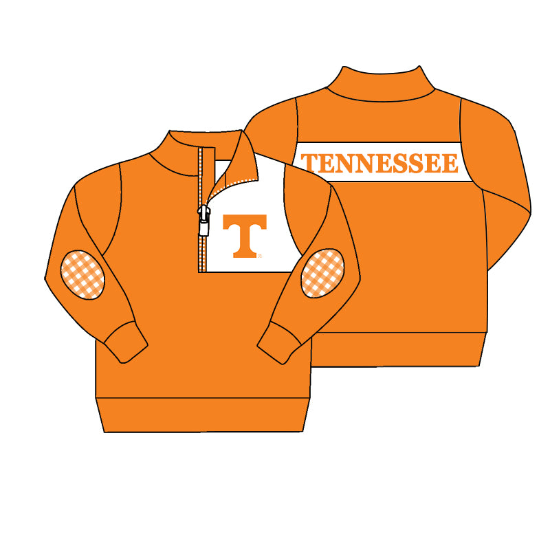 Custom moq 5 mix size milk silk summer teams Girls Long Sleeve Orange Top Matching Short Sleeve Set Boys Tops