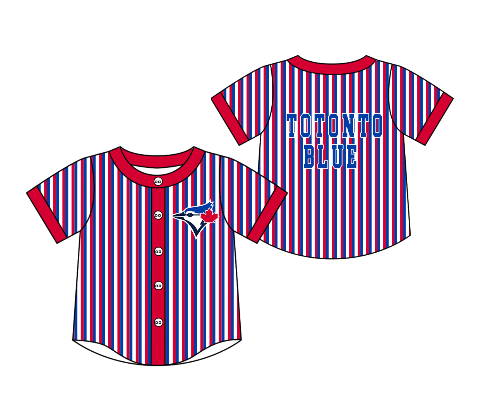 Custom moq 5 mix size milk silk summer teams Red Striped Short-Sleeved Button-Down Shirt for Baby Boy Outfit