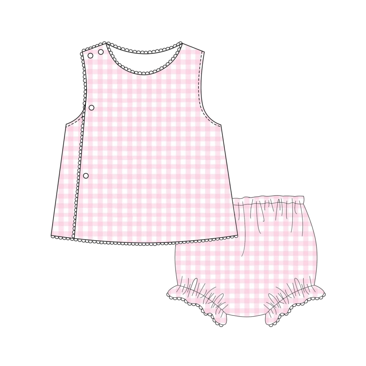 5.18custom each style moq 5eta 4-5week pink and blue plaid boys and girls briefs set