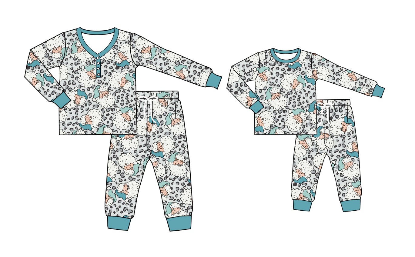 25.5.13 custom each style moq 5eta 4-6week Sibling Sister Christmas long sleeve pants sets and adult sets match design