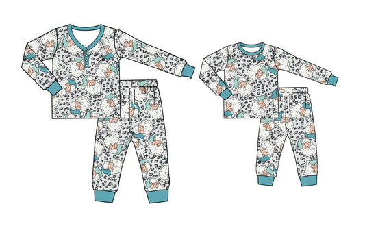 25.5.13 custom each style moq 5eta 4-6week Sibling Sister Christmas long sleeve pants sets and adult sets match design