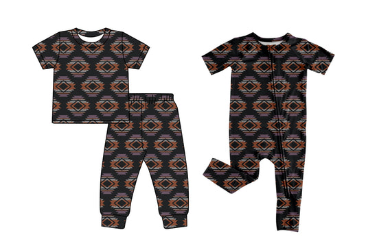 25.12.5 custom each style moq 5 eta 6-8week Sibling Sisters geometric baby boy clothes short sleeve pants sets and romper match family design