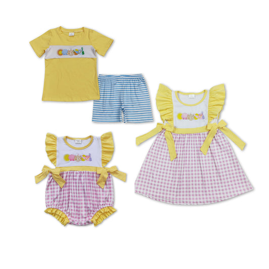 RTSBoys Embroidered Short Sleeve Shorts sets dress romper