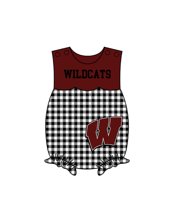Custom moq 5 mix size milk silk summer teams baby girl boys clothes Dark Red Black and white checkered short sleeve shorts sets 3 and dress and rompers 2 series