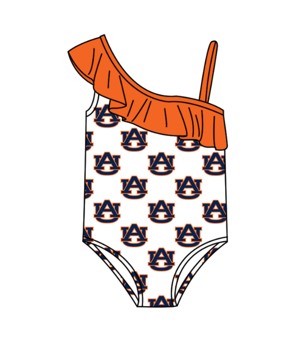 Custom moq 5 mix size milk silk summer teams Baby Girl Stripe Two-Piece Swimsuit Set One Piece Swimsuits Boys Swim Trunks