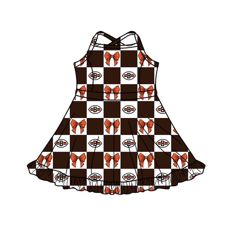 Custom moq 5 mix size milk silk summer teams Checked Baby Girl Orange Sleeveless Top Skirt Short Set Dress And Shorts Yoga Outfit Boy's Top Shorts Set Romper