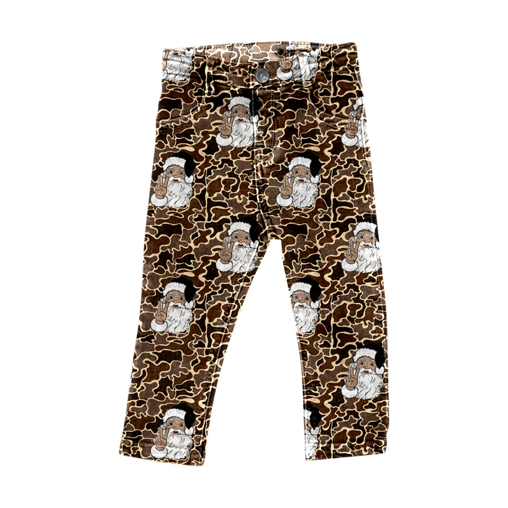 5.20custom each style moq 5eta 4-5week Christmas style camouflage pattern prints long pants