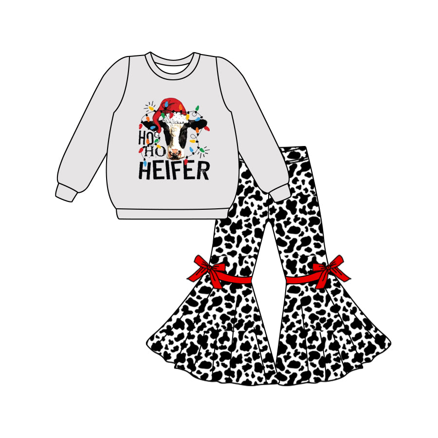 8.27 custom each style moq 5eta 4-6week Sibling Sister heifer baby girl sets and dress and rompers match family design