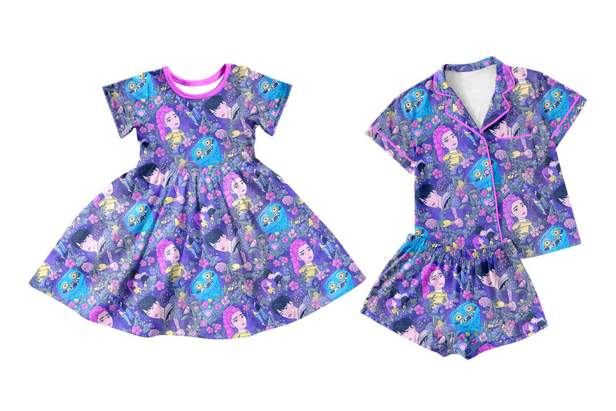 25.10.16 custom each style moq 5 eta 6-8week Sibling Sister baby short sleeve shorts sets and dress match design