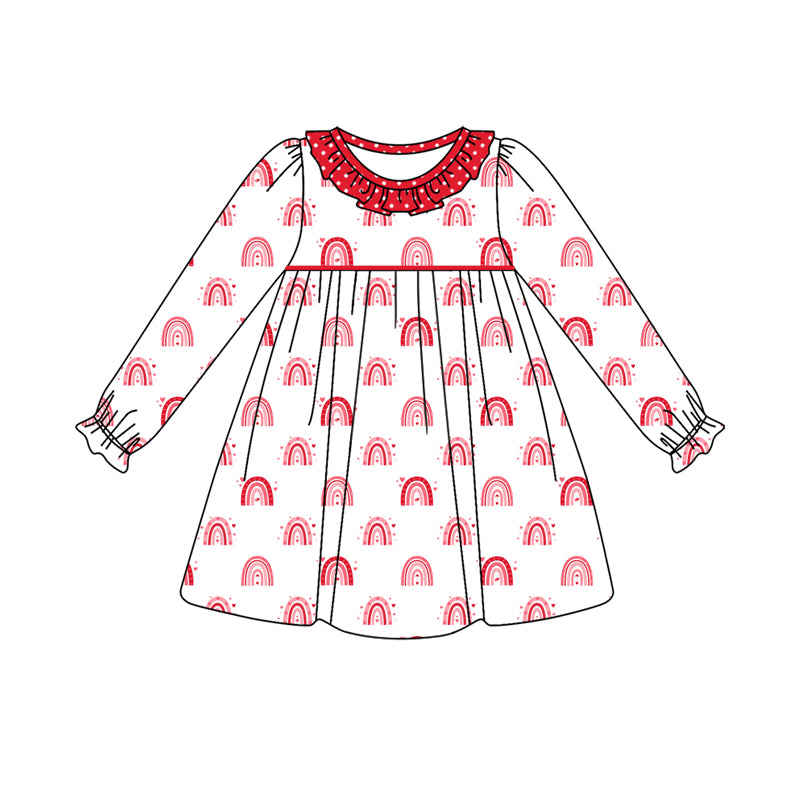10.2 custom each style moq 5eta 4-6week Sibling Sister rainbow baby girl sets and dress and rompers match family design