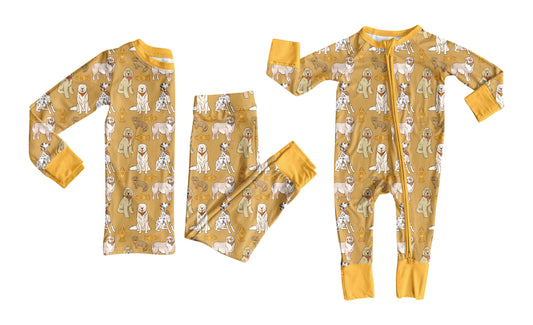 25.8.19 custom each style moq 5eta 4-6week Sibling Sister puppy baby boy long sleeve pants sets and rompers match family design