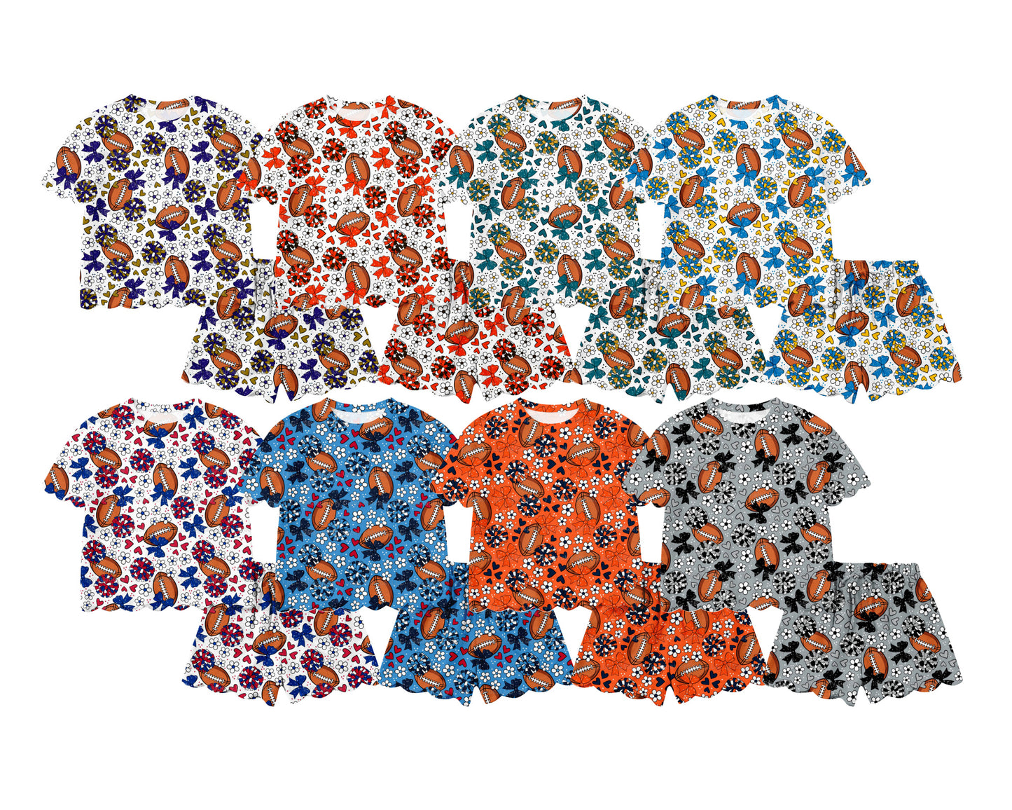 26.1.15 custom each style moq 5 eta 6-8week Sibling Sisters team baby girl clothes short sleeve shorts sets 8 match family design