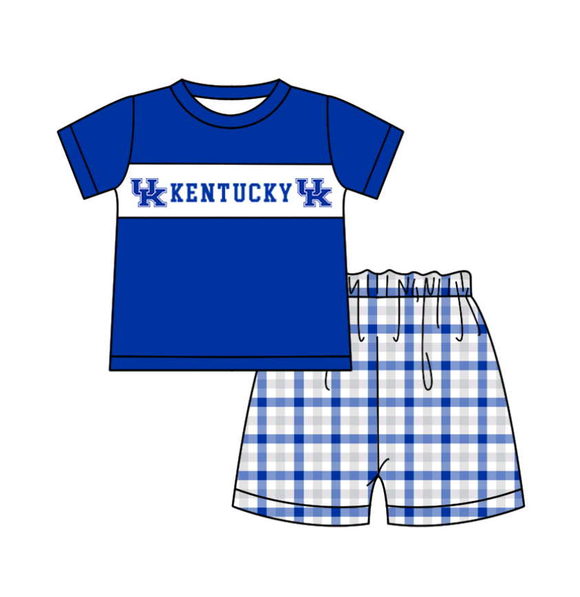 Custom moq 5 mix size milk silk summer teams baby boys girl clothes blue short sleeve shorts sets 2 and brief sets and dress and rompers 2