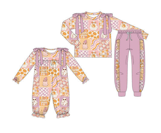 25.7.2 custom each style moq 5eta 4-6week Sibling Sisters baby girl long sleeve pants sets and rompers match family design