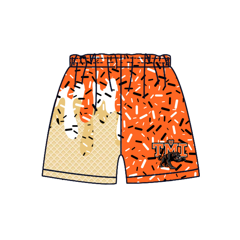 Custom moq 5 mix size milk silk baby girls clothes team bow orange hooded long sleeve tops and shorts and jacket-25.7.24