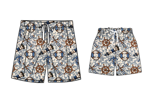 25.10.30 custom each style moq 5 eta 6-8 week Sibling Sister baby kids clothes summer shorts and adult shorts match design