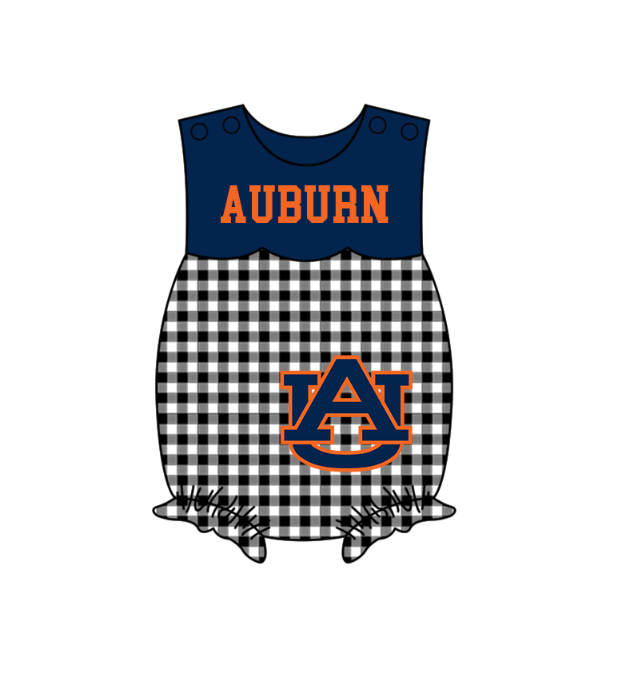 Custom moq 5 mix size milk silk summer teams baby girl boys clothes Navy Blue Black and white checkered short sleeve shorts sets 3 and dress and rompers 2 series
