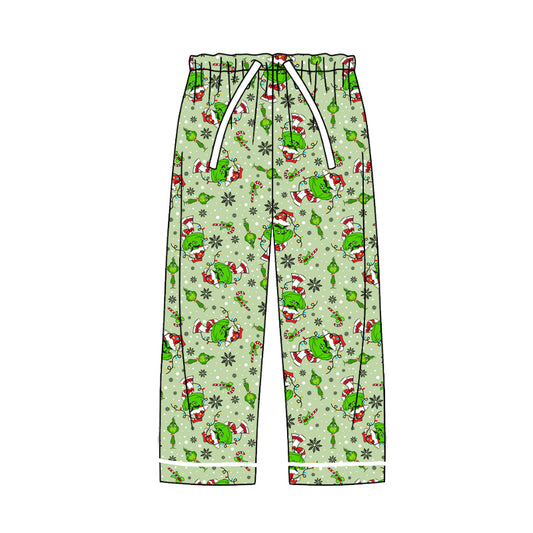 9.18 custom each style moq 5eta 4-6week adult clothes Christmas green long pants adult man pants