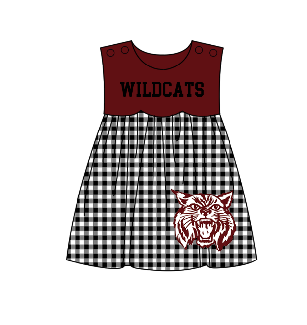 Custom moq 5 mix size milk silk summer teams baby girl boys clothes Dark Red Black and white checkered short sleeve shorts sets 3 and dress and rompers 2 series