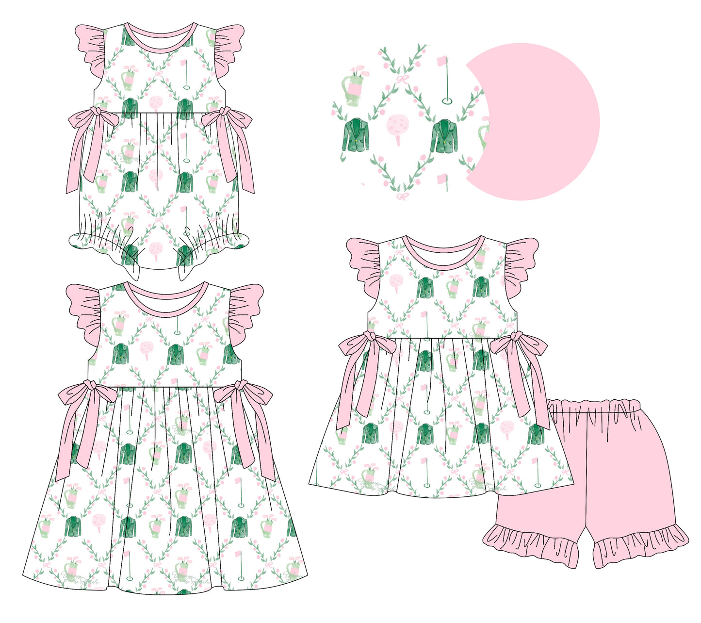 25.12.19 custom each style moq 5 eta 6-8week Sibling Sister baby short sleeve shorts sets and romper and dress match design